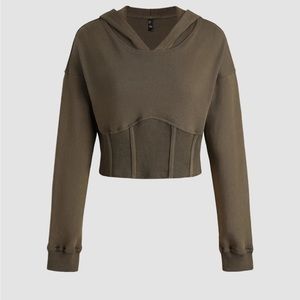 Cute crop corset sweater.